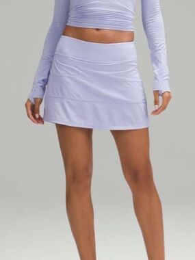 Lululemon Pace Rival Mid Rise Skort Lilac Smoke 10 tall